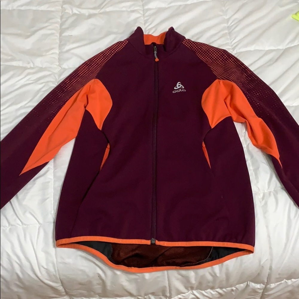 Maroon athletic zip up sweater/jacket
